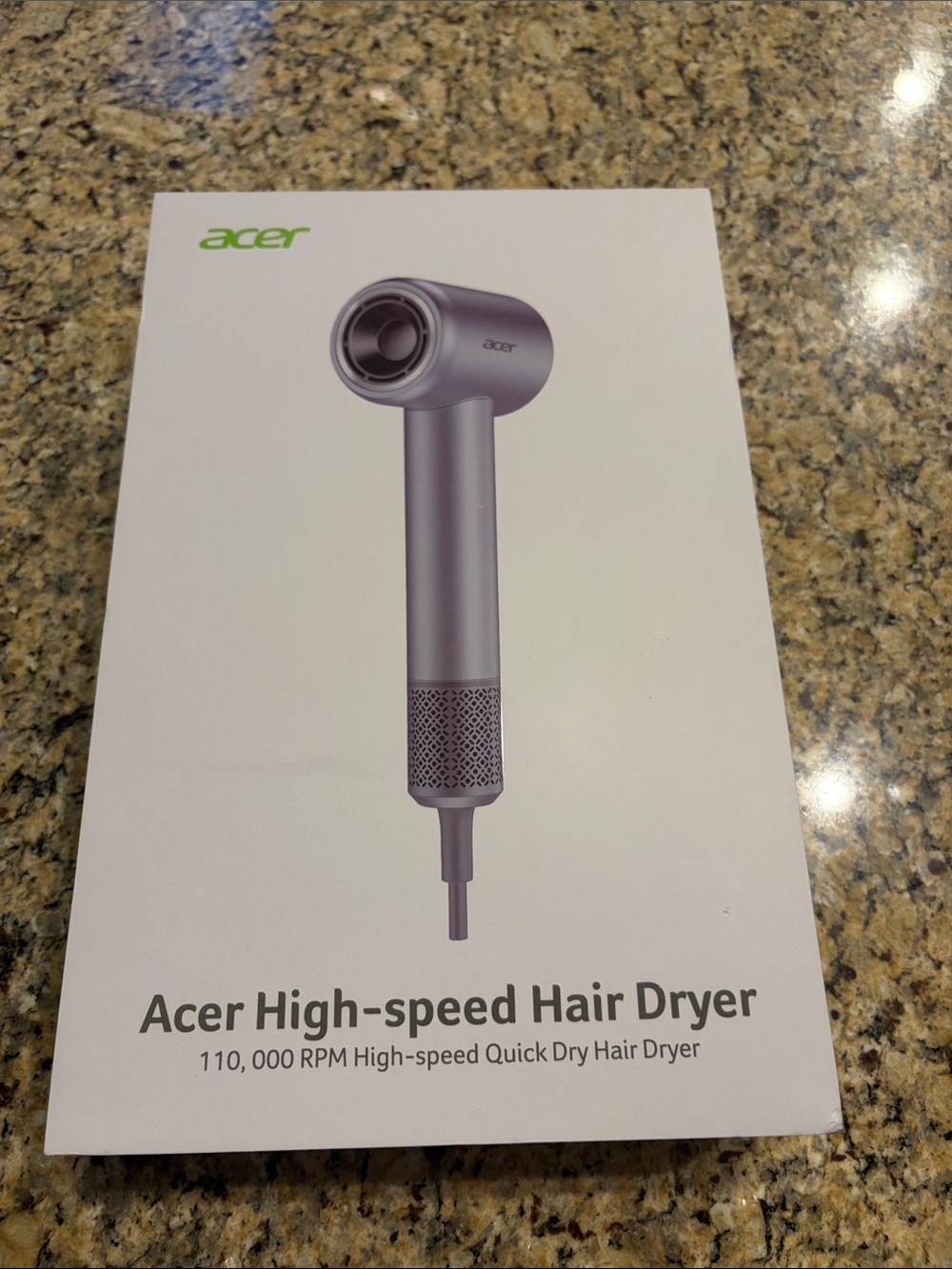 Acer Compact Hair Dryer in Metallic Gray